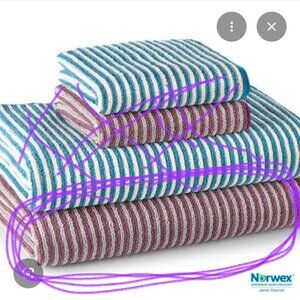 ISO: Norwex Purple/Grey skinny stripes Bath Towel.